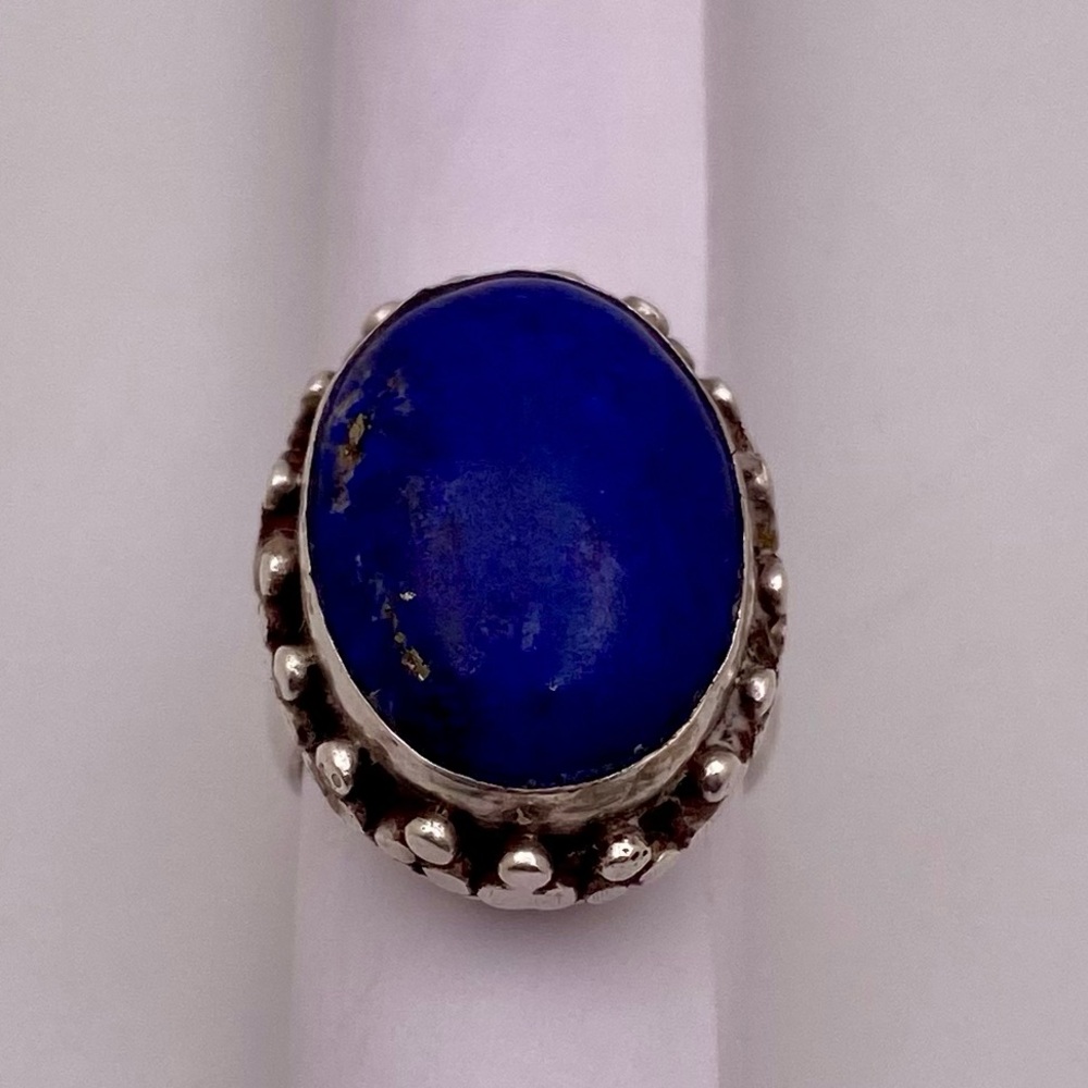 Vintage Sterling silver lapis ring